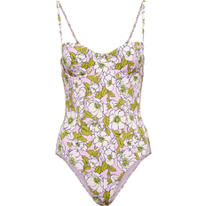 Tory Burch Badedragter Tory Burch Printed Underwire One-Piece Swimsuit - Pink Bold Flowers