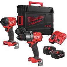 Milwaukee Bore-/Skruemaskiner Sæt Milwaukee M18 FPP2A3-502X (2x5.0Ah)