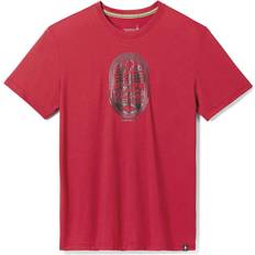 Smartwool Rød Tøj Smartwool Mountain Trail Graphic S/S T Slim Fit RED RHYTHMIC RED S