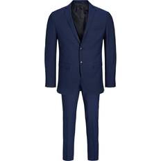 54 - Blå - Polyester Jakkesæt Jack & Jones Solaris Super Slim Fit Suit - Blue/Medieval Blue