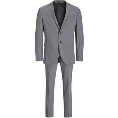 48 - Herre Jakkesæt Jack & Jones Solaris Super Slim Fit Suit - Grey/Light Grey Melange