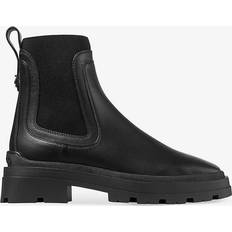35 ½ - Dame - Stof Støvler Jimmy Choo Womens Black Veronique Leather Heeled Ankle Boots