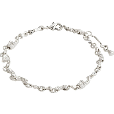 Pilgrim Læder Smykker Pilgrim Hallie Bracelet - Silver/Transparent