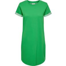 10 - 46 - Grøn Kjoler Only Short T-shirt Dress - Green/Kelly Green