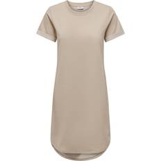 Only Short T-shirt Dress - Grey/Chateau Grey