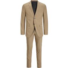 54 - Beige Jakkesæt Jack & Jones Franco Slim Fit Suit - Beige/Petrified Oak