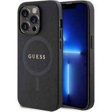 Guess Apple iPhone 15 Mobiltilbehør Guess iPhone 15 Pro Max Cover Saffiano MagSafe Sort