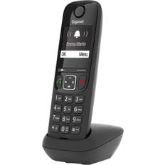Gigaset Trådløs Fastnettelefoner Gigaset as690 dect cordless phone single hands-free home telephone handset black
