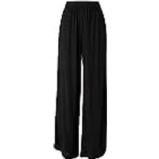 Urban Classics Dame Bukser & Shorts Urban Classics Ladies’ wide-leg viscose trousers Cloth Trousers black