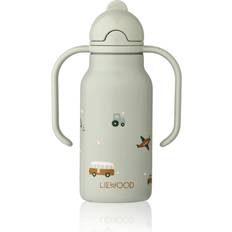 Liewood Stål Drikkedunke Liewood Kimmie Drinking Bottle 250ml Vehicles/Dove Blue