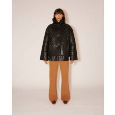 Oversized Jakker Nanushka Hide faux leather puffer jacket black