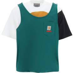 Marni S T-shirts Marni x Carhartt layered cotton T-shirt green