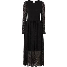 Elastan/Lycra/Spandex - Lange kjoler - S - Sort Noella Lace Dress Black