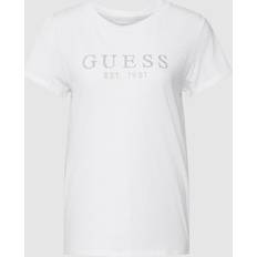 Guess Dame T-shirts Guess Rhinestones Front Logo T-Shirt
