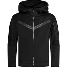Strikkede veste Nike Boy's Sportswear Tech Fleece Full Zip Hoodie - Black (CU9223-010)
