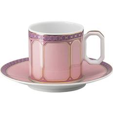 Godkendt til ovn - Pink Espressokopper Swarovski Signum with saucer Espresso Cup
