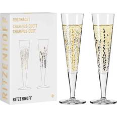 Ritzenhoff Glas Ritzenhoff Goldnacht 2-pak Krystalglas Champagneglas