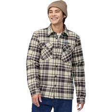 Patagonia Herre Skjorter Patagonia Men's Insulated Organic Cotton MW Fjord Flannel Shirt, XL, Ice Caps: Smolder Blue