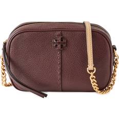 Tory Burch Rød Tasker Tory Burch Mcgraw Textured Leather Camera Bag - Muscadine