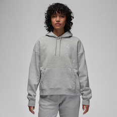 Basketball - Bomuld - Dame Tøj Jordan Brooklyn Fleece-hættetrøje til kvinder grå