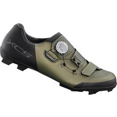 5 - Dame - Imiteret læder Cykelsko Shimano XC502 W - Moss Green