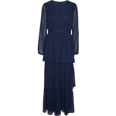 Blå - Lange kjoler - Lange ærmer Vero Moda Ellas Dress - Navy