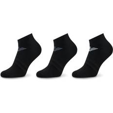 Emporio Armani Herre Strømper Emporio Armani Men's Casual 3-Pack Pack Sneaker Socks, Black/Black/Black