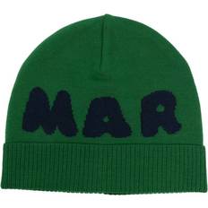 Marni Kids Logo Beanie - Green & Navy (232379M713002)