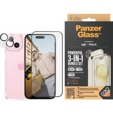 Guld Mobiltilbehør PanzerGlass 3-in-1 Protection Pack for iPhone 15