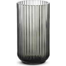Glas Brugskunst Lyngby Classic Grey Black Vase 20cm