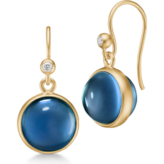 Julie Sandlau Guldbelagt Øreringe Julie Sandlau Prime Earrings - Gold/Blue/Transparent