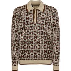 Gucci Sweatere Gucci Horsebit jacquard polo shirt multicoloured