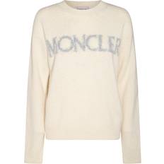 Moncler Dame Sweatere Moncler Logo wool sweater white