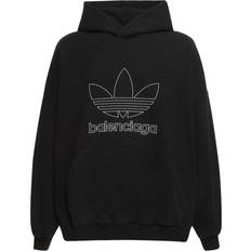 Balenciaga XS Overdele Balenciaga x Adidas logo cotton hoodie black