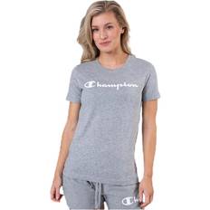 Champion Dame T-shirts & Toppe Champion Crewneck T-Shirt Grey, Female, Tøj, T-shirt, Grå