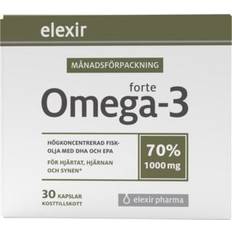 Elexir Pharma Fedtsyrer Elexir Pharma Omega-3 forte Månadsförpackning 30 st