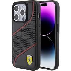 Ferrari Mobiltilbehør Ferrari iPhone 15 Pro Cover Perforeret Sort