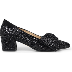 10 - 37 ½ Højhælede sko Angulus Sparkling Bow - Black Glitter