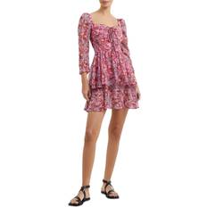 French Connection Pink Tøj French Connection Women's Hallie Floral-Print A-Line Dress Sea Pink