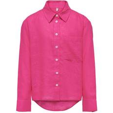 Knapper - Pink Skjorter Kids Only Kid's Linen Blend Shirt - Fuchsia Purple (15297052)