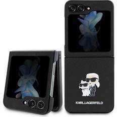 Karl Lagerfeld Samsung Galaxy Z Flip 5 Cover NFT & Choupette Pin Saffiano Sort