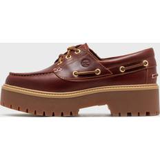 Timberland Dame Lave sko Timberland premium elevated eye boat flat shoes in burgundy Burgundy