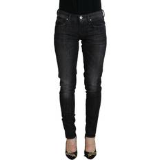 Dame - Gummi Jeans Fiorucci Sort Bomuld Skinny Dame Bukser & Jeans Black