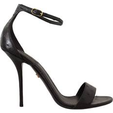 Læder - Spænde Sandaler med hæl Dolce & Gabbana Højhælede Sko Black EU41/US10.5