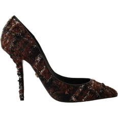 7 - Dame - Multifarvet Højhælede sko Dolce & Gabbana Tweed Pointed Stiletto Pumps Shoes - Multicolor