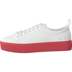 Svea Sneakers Svea Arlo Three Antique White, Red Outsole