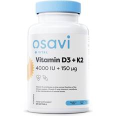 K-vitaminer Kosttilskud Osavi Vitamin D3 + K2 Variationer 4000IU 120 stk