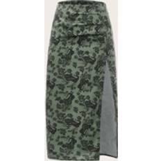 Shein Paisley Print Split Thigh Skirt