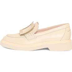 Roger Vivier 25mm Leather Loafers Off White