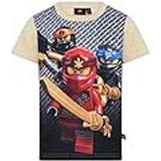 Lego Jungen Ninjago Lwtaylor 332 T-Shirt, 136 Dark Off White